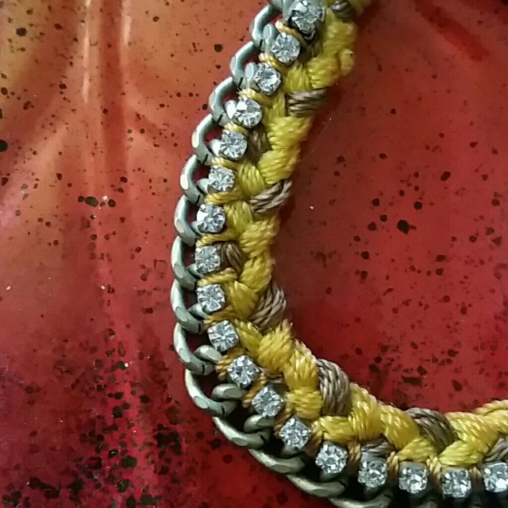 💥Anthropologie💥 Braided Rhinestone Bracelet